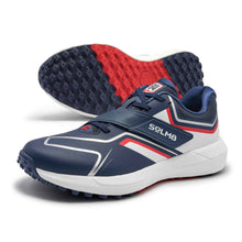 Load image into Gallery viewer, Jazba Sports S4 Men's Cricket Shoes Navy Red