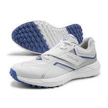 Load image into Gallery viewer, Jazba Sports S4 Men's Cricket Shoes Silver Blue
