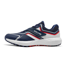 Load image into Gallery viewer, Jazba Sports S4 Men's Cricket Shoes Navy Red
