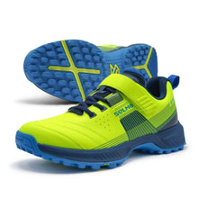 Load image into Gallery viewer, Jazba Sports S70 Men's Cricket Shoes Lime Navy
